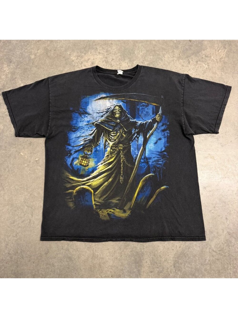 Alstyle 2000's Grim Reaper Graphic Tee Black 2XL